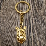 cardigan welsh corgi schlüsselanhänger fashion pet dog schmuck cardigan welsh corgi auto schlüsselbund tasche schlüsselanhänger für frauen männer