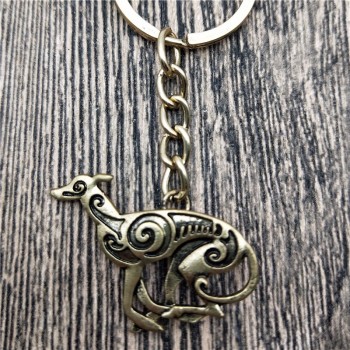 Nouveau Lévrier Italien Porte-clés Mode Animal Chien Bijoux Lévrier Italien Voiture Porte-clés Sac Porte-clés Pour Femmes Hommes