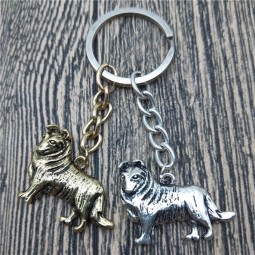New Rough Collie Key Chains Fashion Pet Dog Jewellery Rough Collie Car Keychain Bag Keyring For Women Men
