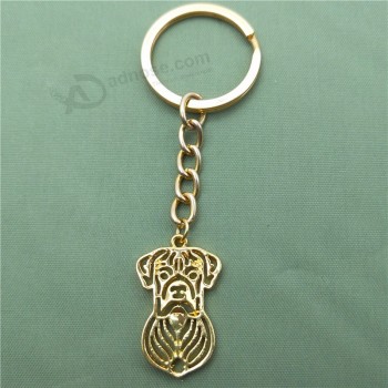 Nouveau Vintage Boxer Porte-clés Mode Animal Chien Bijoux Boxer Voiture Porte-clés Sac Porte-clés Pour Femmes Hommes