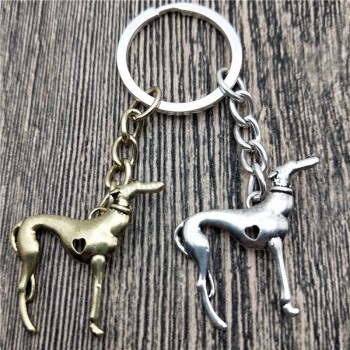 Nouveau Lévrier Italien Porte-clés Mode Animal Chien Bijoux Lévrier Italien Voiture Porte-clés Sac Porte-clés Pour Femmes Hommes