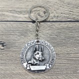 Neue trendige Retro belgischen Malinois Schlüsselanhänger Mode Haustier Hund Schmuck belgischen Malinois Auto Schlüsselbund Tasche Schlüsselring für Frauen Männer