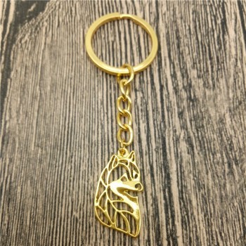 西伯利亚雪橇犬钥匙链时尚宠物狗首饰西伯利亚雪橇犬汽车钥匙扣包钥匙圈女男士