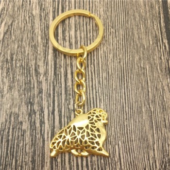 Porte-clés Poméranien Mode Animal de compagnie Chien Bijoux Voiture Poméranien Porte-clés Sac Porte-clés Porte-clés Pour Femmes Hommes