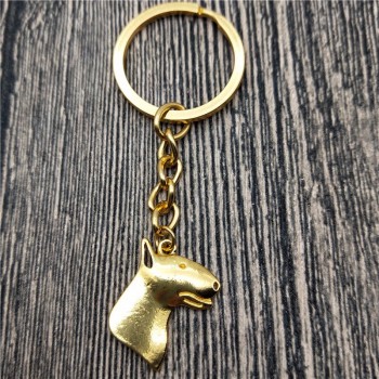 Neue Bullterrier Schlüsselanhänger Mode Haustier Hund Schmuck trendige Bullterrier Auto Schlüsselbund Tasche Schlüsselring für Frauen Männer