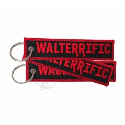 Machen Sie Ihre eigenen Hang-Tags Stickerei Keychain Patch benutzerdefinierte Key Tag