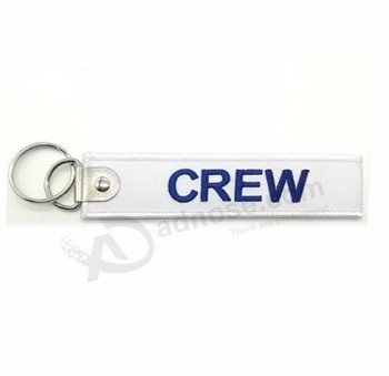 tela Key Tag promocional bordado llavero logo personalizado