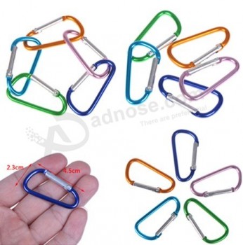 Mousqueton en aluminium D-Ring porte-clés porte-clés Crochet d’usine direct
