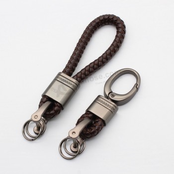 porte-clés en cuir tressé porte-clés amovibles en métal à vendre