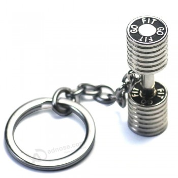 Custom fashion sports dumbbell sports key ring