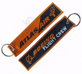 custom embroidery insert before take off embroidery keychain