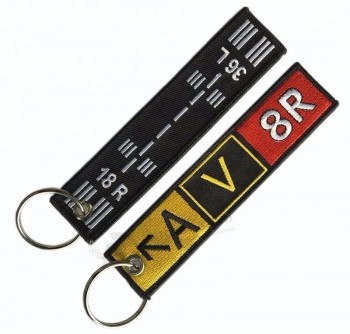 Keychain Patch Key Chain Airplane Embroidery Keyring