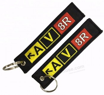 AV 8R刺绣定制双面钥匙扣