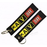 AV 8R borduurwerk aangepaste dubbelzijdige sleutelhanger