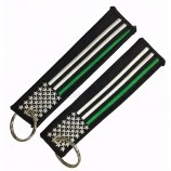 groothandel sleutelhanger twill materiaal en relatiegeschenk borduurwerk sleutelhanger