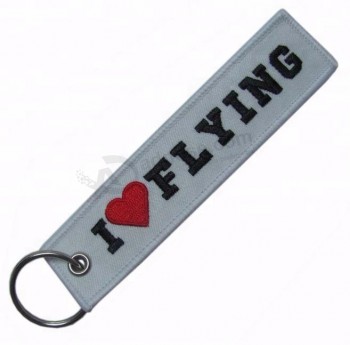 I LOVE FLYING Porte-clés brodé