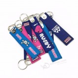 오토바이를위한 유행 고품질 수를 놓은 길쌈 된 keychain