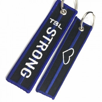 Vente en gros logo personnalisé broderie promotionnelle porte-clés / porte-clés / porte-clés pour souvenir