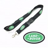 benutzerdefinierte schwarzer Siebdruck Polyester ID Abzeichen Hals personalisierte Lanyards Keine Mindestbestellmenge mit Auto-Logo