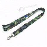 Customizable Sublimation Press Camouflage Army Military Uniform personalised lanyards With Release Buckle