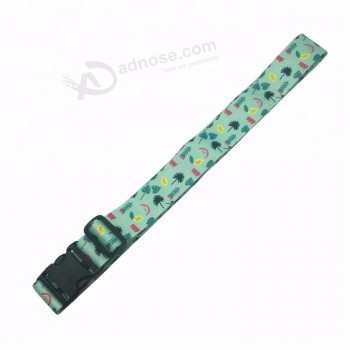 Drôle intelligent personnalisé sublimation impression Nylon rétractable croix bretelles de bagages en gros