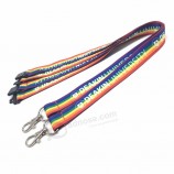 High-Quality Creative Polyester Sublimation Custom Rainbow Colored personalised lanyards