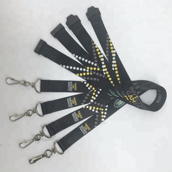 Porte-cartes en dentelle de conférence noire personnalisée Longes personnalisées Crochets doubles pour événements
