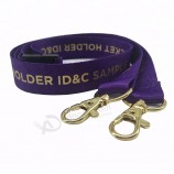 promocionales personalizados elegantes clips dobles púrpuras Cordones de seguridad personalizados