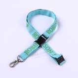 High Quality Fabric Thick Double Side Woven personalised lanyards Custom Logo