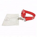 billige Polyester OEM RED individuell bedruckte personalisierte Lanyards personalizados mit Beutel