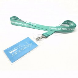 coole grappige gepersonaliseerde polyester dubbelzijdige sublimatie goedkope aangepaste gepersonaliseerde lanyards Geen minimale bestelling voor ID-naam badgehouder