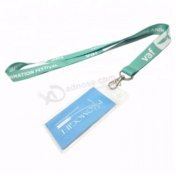 High Quality Custom Fashion Fancy Blue Branded Printed Student ID Name Card Badge Holder personalised lanyards With Logo Custom