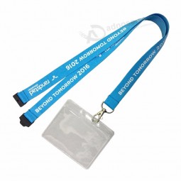 grappige aangepaste goedkope bulk polyester badge reel ID-kaart lint gepersonaliseerde lanyards afdrukken nekband met kaarthouder Geen minimumbestelling