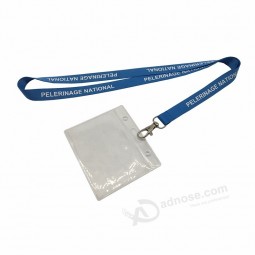 High Quality Custom Fashion Fancy Blue Branded Printed Student ID Name Card Badge Holder personalised lanyards Neck Strap With Logo Custom