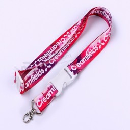 New Fashion Wholesale Heat Transfer Printing personalised lanyards 25mm With White Breakaway