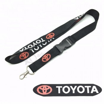 Cool Famous Brand 25mm Black Plastic Buckle Car Key Holder personalised lanyards