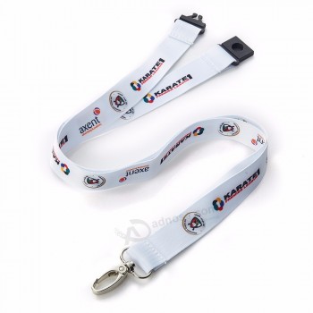 Col avec logo personnalisé Cordon en polyester imprimé personnalisé avec détachable