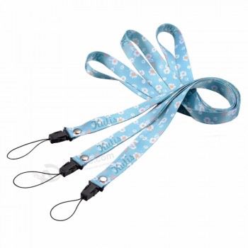 karabijnhaak lanyard korte lanyard met zwarte metalen gesp