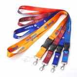 personalisierte logo polyester material schlüsselbund haken lanyard zum verkauf