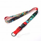 Werbeartikel individuelles Logo Hals Nylon Sublimation erhitzt Transferdruck Polyester Lanyard