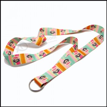 aanpasbare Dye gesublimeerd / verwarmde overdracht aangepaste badge houder lanyard met OEM-ontwerp