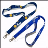 Pantone Farbe Dye sublimiert / Thermotransfer Logo benutzerdefinierte Abzeichen Halter Lanyard für die Fabrik