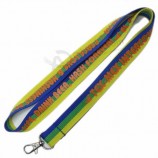 cordino personalizzato per il collo con logo personalizzato a sublimazione / trasferimento di calore multicolore colorante