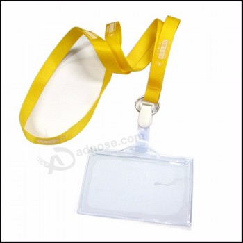 Porte-bobine d’insigne de nom / carte d’identité clair rétractable Longe personnalisée avec clips