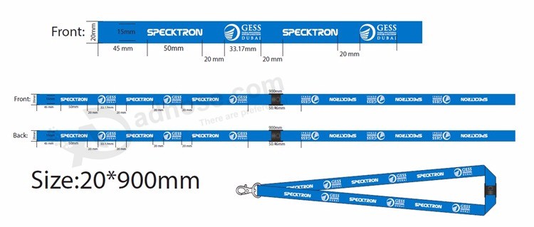 Customized logo Nylon/Polyester/Silk printed Custom lanyard with ID badge Holder