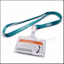 Extendable Cheap Name/ID Card Badge Reel Holder Custom Lanyard with Clips