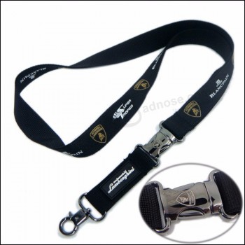 Vente chaude Étiquette tissée Haute GSM Nylon porte-badge Lanière pour Commercial