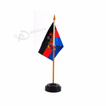 Vente en gros bon marché personnalisé Mini drapeau de table national avec support