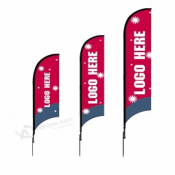 Pdyear Außenwerbung Banner steht benutzerdefinierte Logo Bali Druck Polyester Stange Teardrop Bogen Flex fliegende Strand Feder Flagge