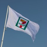 3x5 diseño personalizado exterior publicidad bandera poliéster drapeau con ganchos de plástico promoción bandera